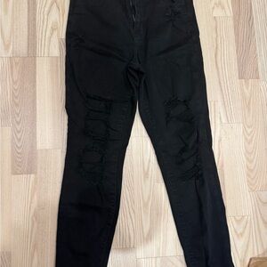 American Eagle Outfitters Black Next Level Stretch Skinny Denim (8 Regular)